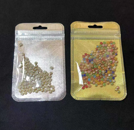 Diamond Painting Pärlförvaring 50 påsar Med Ring Guld