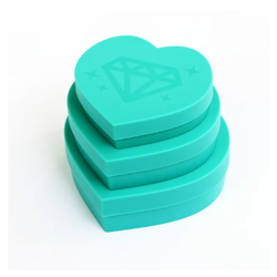 Diamond Painting Tråg Hjärtan 3-Pack Turkos