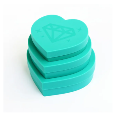 Diamond Painting Tråg Hjärtan 3-Pack Turkos