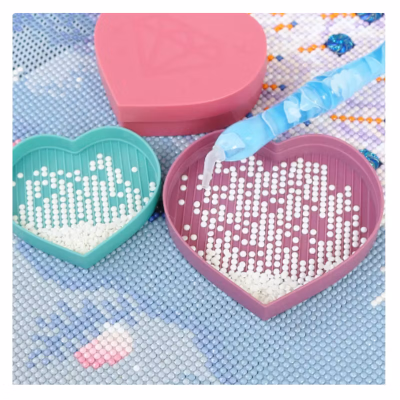 Diamond Painting Tråg Hjärtan 3-Pack Turkos