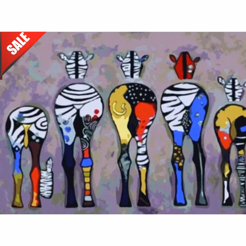 Diamanttavla Zebras 40x50