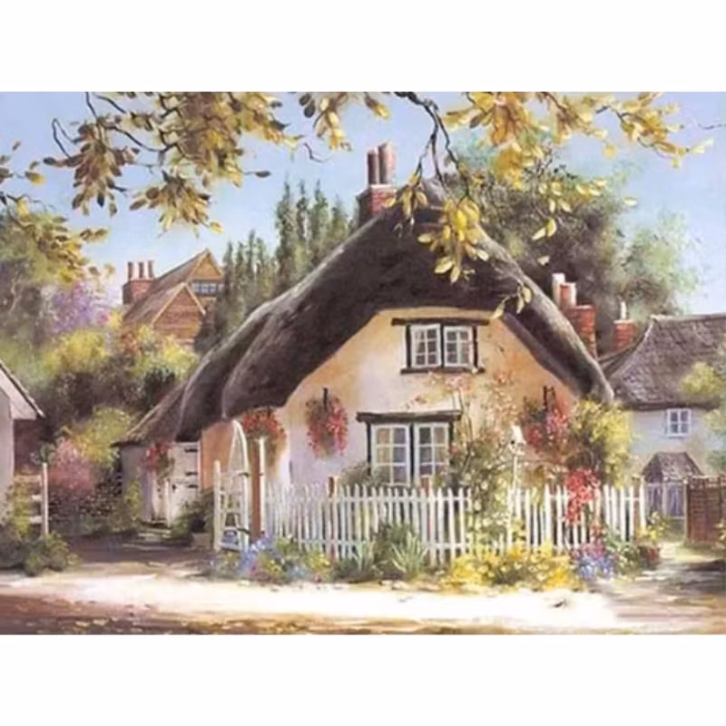 Diamanttavla Picturesque House 40x50