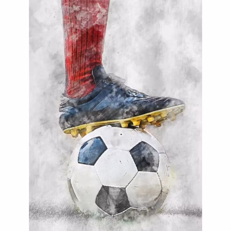 Diamanttavla Fotbollsspelare 40x50