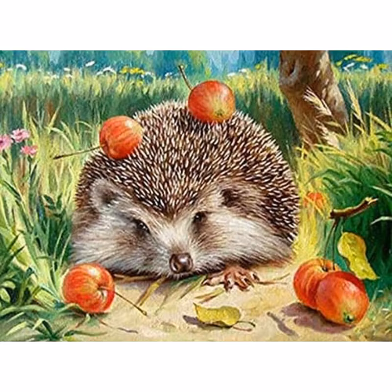 Diamanttavla (R) Igelkott 40x50