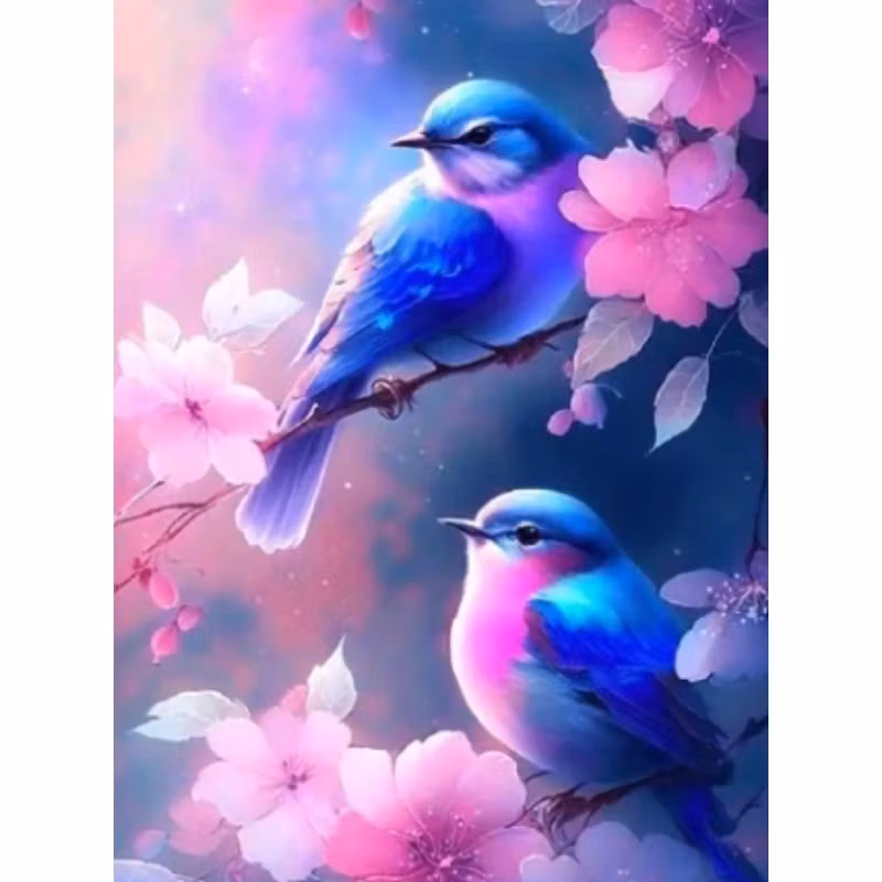 Diamanttavla Little Birds 40x50