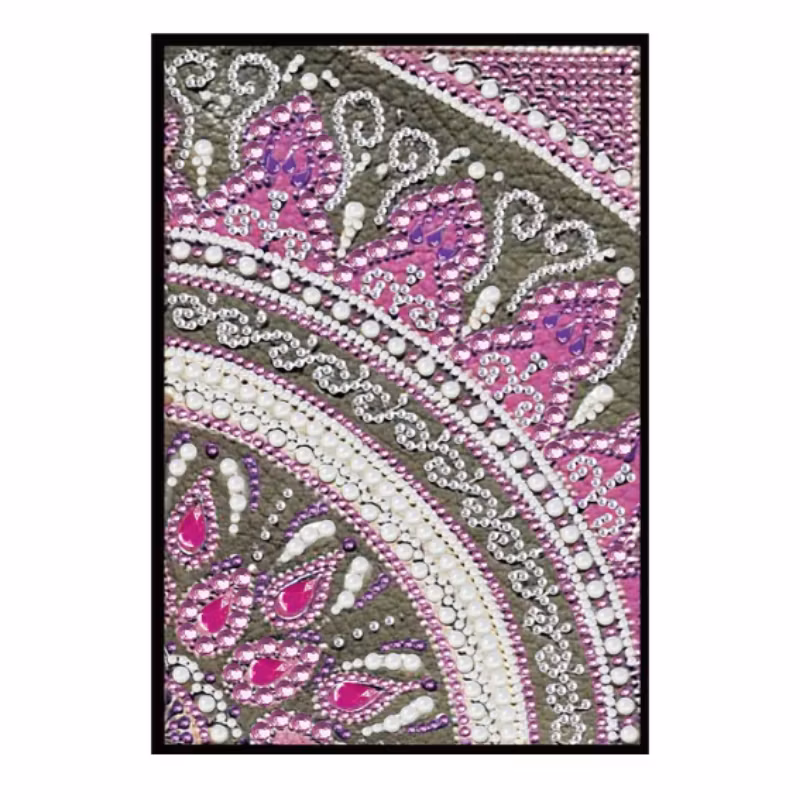 Diamanttavla Skrivbok Olinjerad Mandala Purple