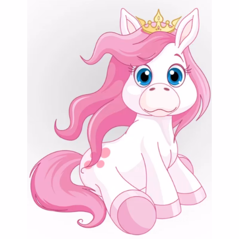 Diamanttavla (R) Princess Pony 30x40