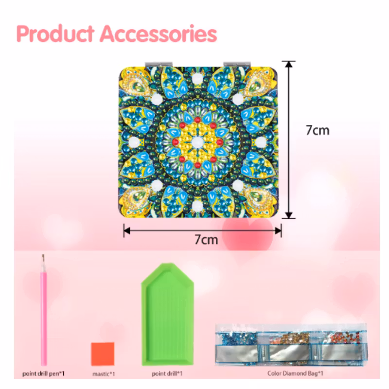 Diamond Painting Fickspegel Mandala Grön