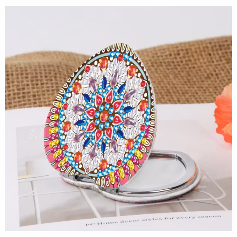 Diamond Painting Fickspegel Mandala Blomma