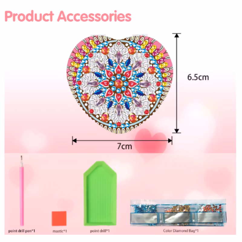 Diamond Painting Fickspegel Mandala Blomma