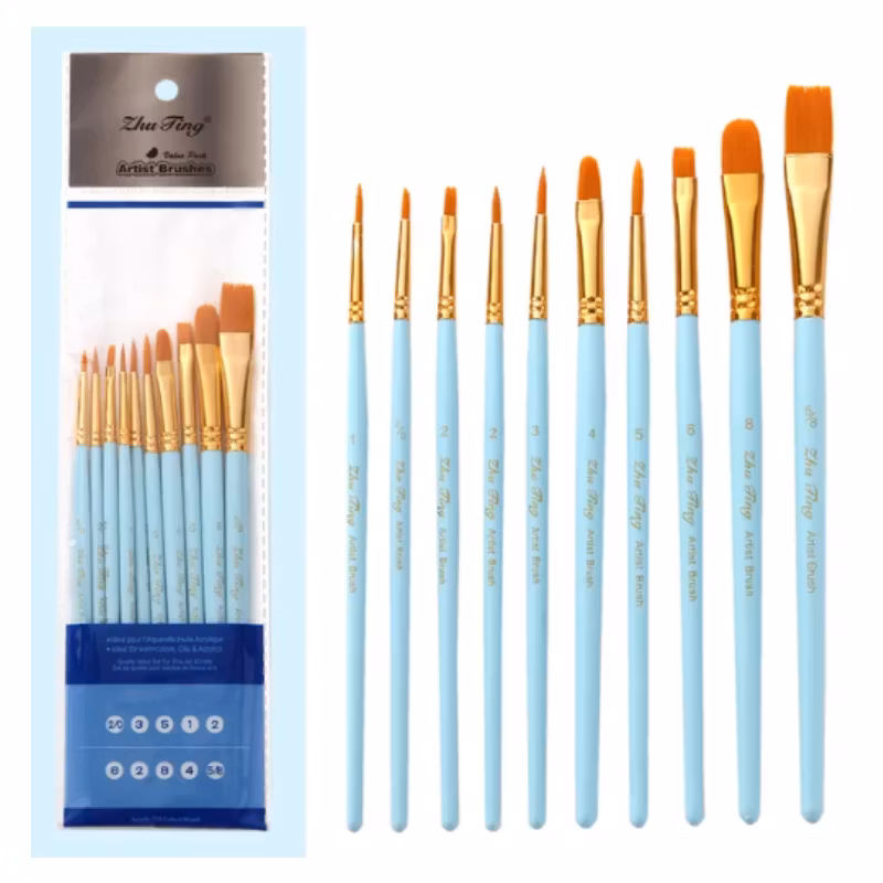 Paint By Number Penslar 10-Pack Grön