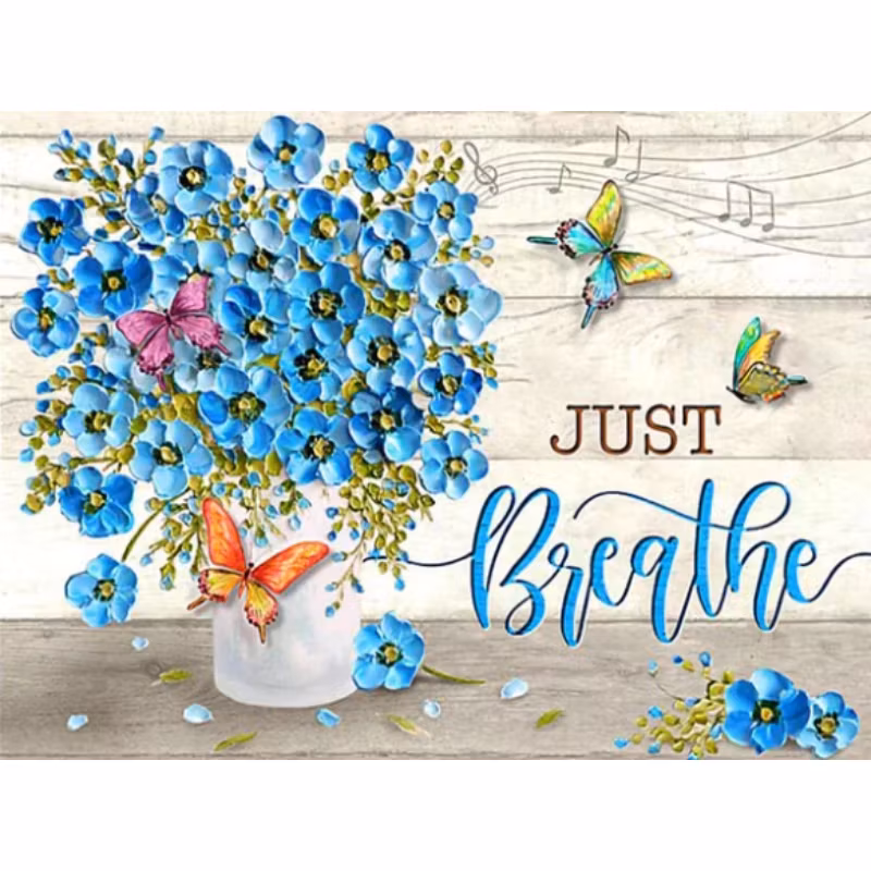 Diamanttavla Just Breath 40x50