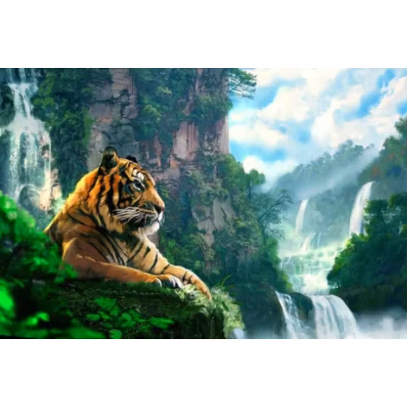 Diamanttavla Mountain Tiger  50x70
