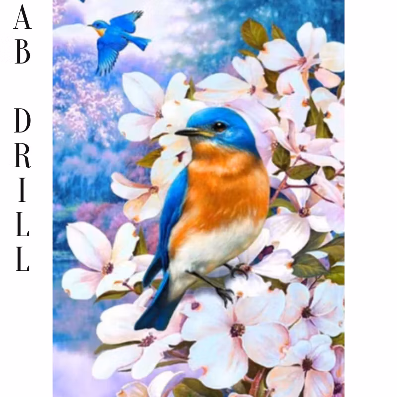 Diamanttavla AB Drills Lovely Birds 40x50