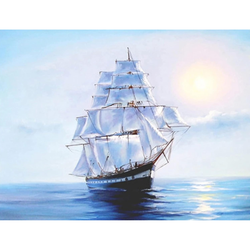 Diamanttavla Sailboat (RUNDA) 40x50
