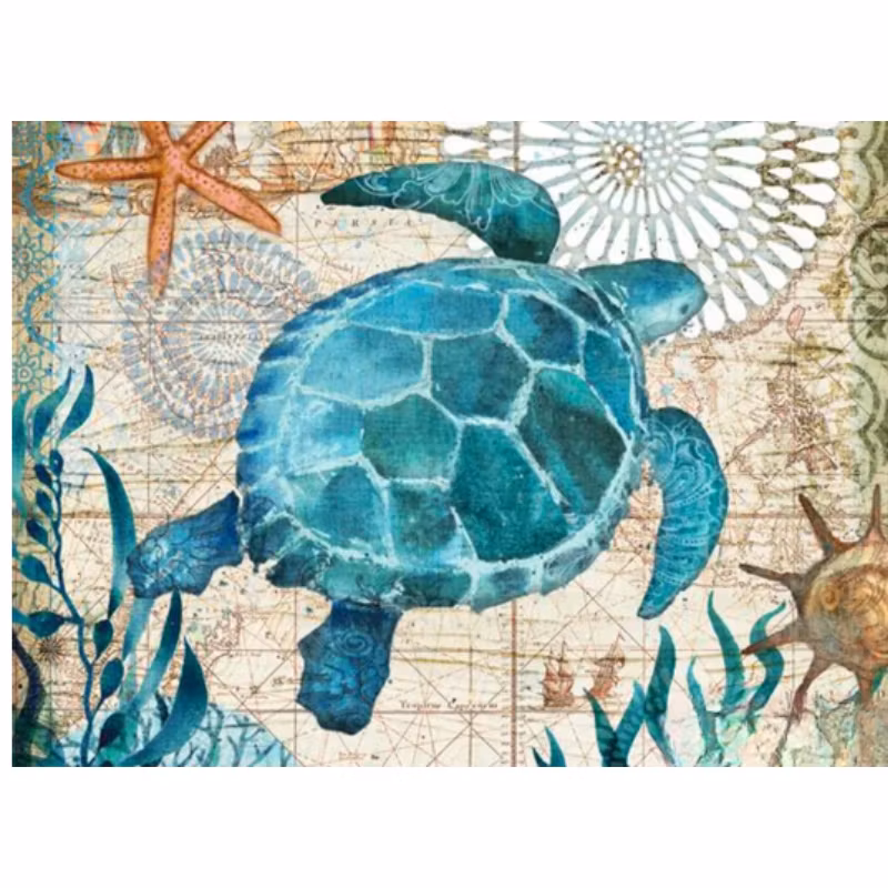 Diamanttavla (R) Sköldpadda 40x50