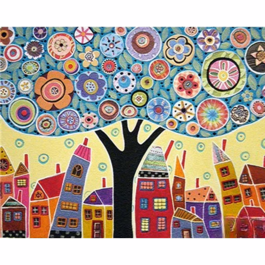 Diamanttavla Ding Ding City 40x50