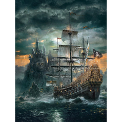 Diamanttavla Pirateship 40x50