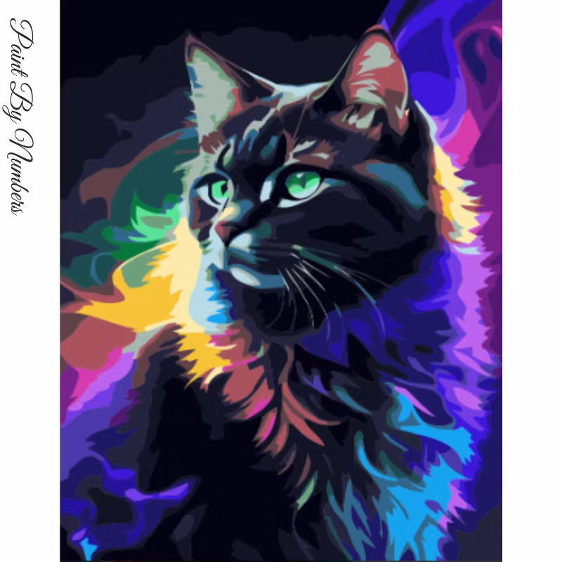 Paint By Numbers Cat Colors 40x50