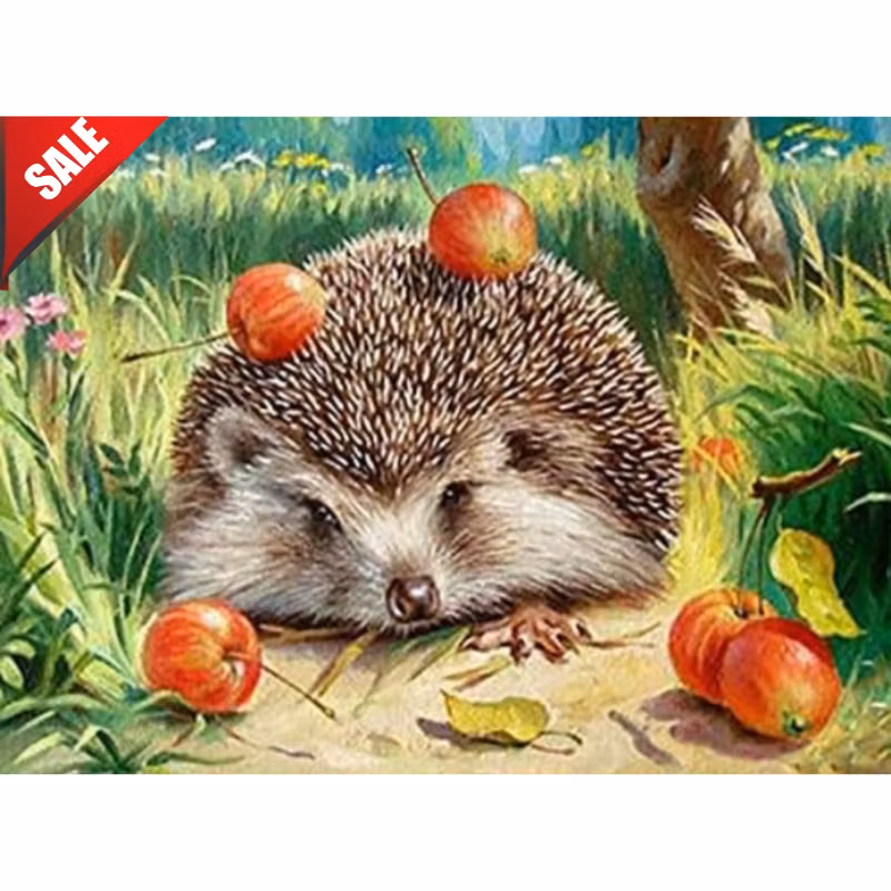 Diamanttavla (R) Igelkott 40x50