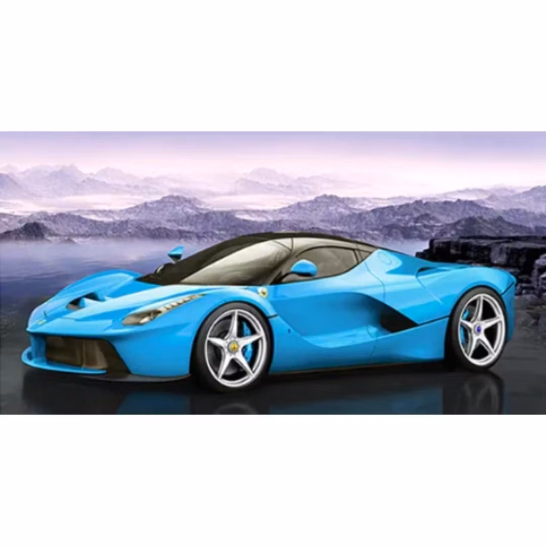 Diamanttavla Sportbil Blå 40x70