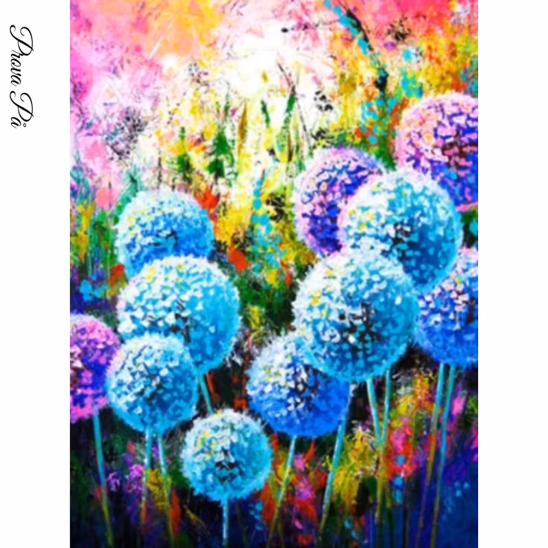 Diamanttavla Color Dandelion 20x30