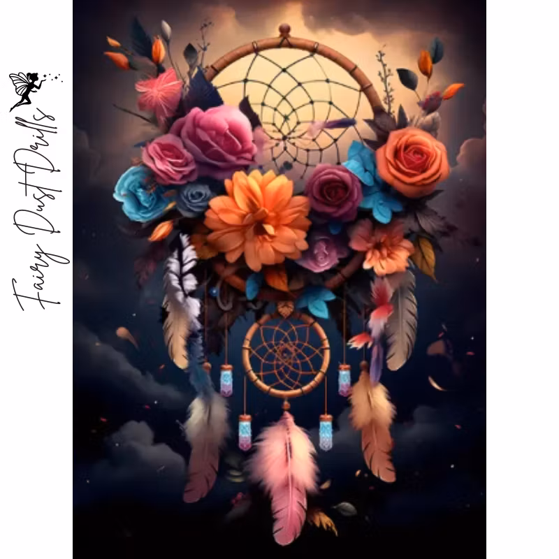 Diamanttavla Fairy Dust Drills Drömfångare 40x50