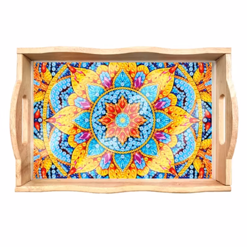 Diamanttavla Bricka Mandala 30x20