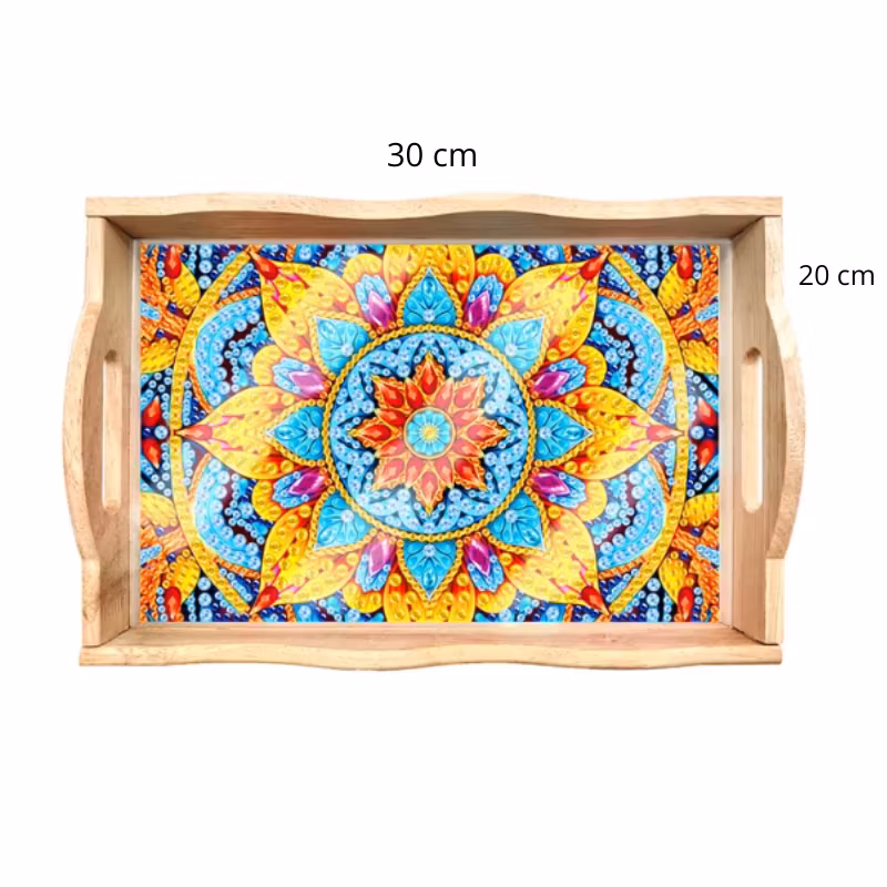 Diamanttavla Bricka Mandala 30x20