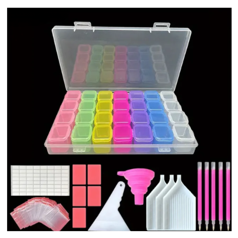 Diamond Painting Set Med Pärlförvaring Och Tillbehör
