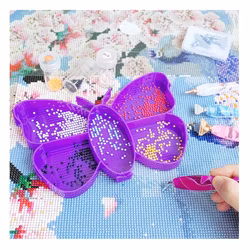 Diamond Painting Tråg Fjäril Lila (Diamanttavlor Göteborg)