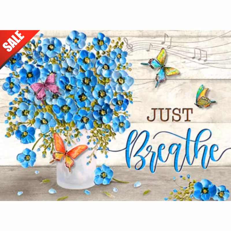 Diamanttavla Just Breath 40x50