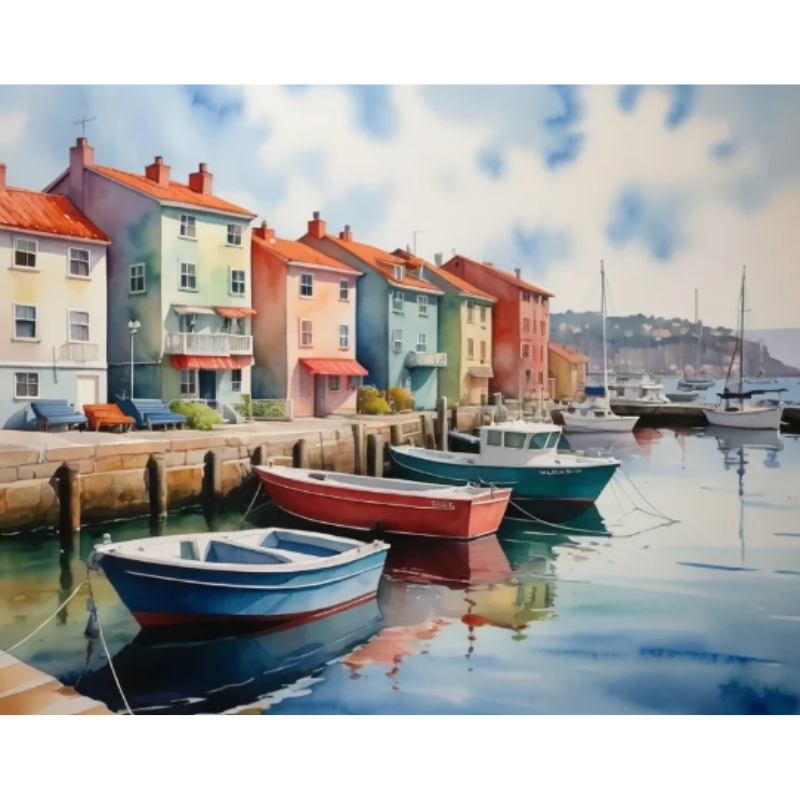 Diamanttavla Kuststad 40x50