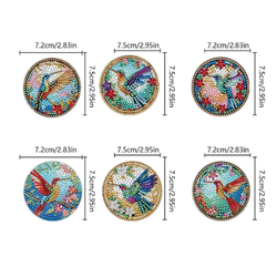 Diamond Painting Väggkrok Kolibri 6-Pack