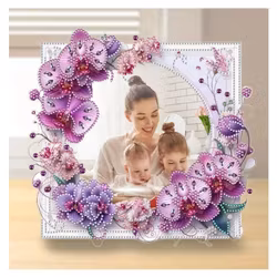 Diamond Painting Ram Orchideer 23,4 cm x 24 cm