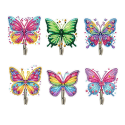Diamond Painting Väggkrok Fjäril 6-Pack