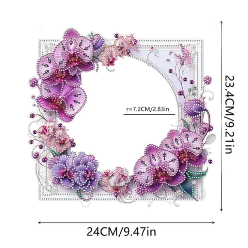Diamond Painting Ram Orchideer 23,4 cm x 24 cm