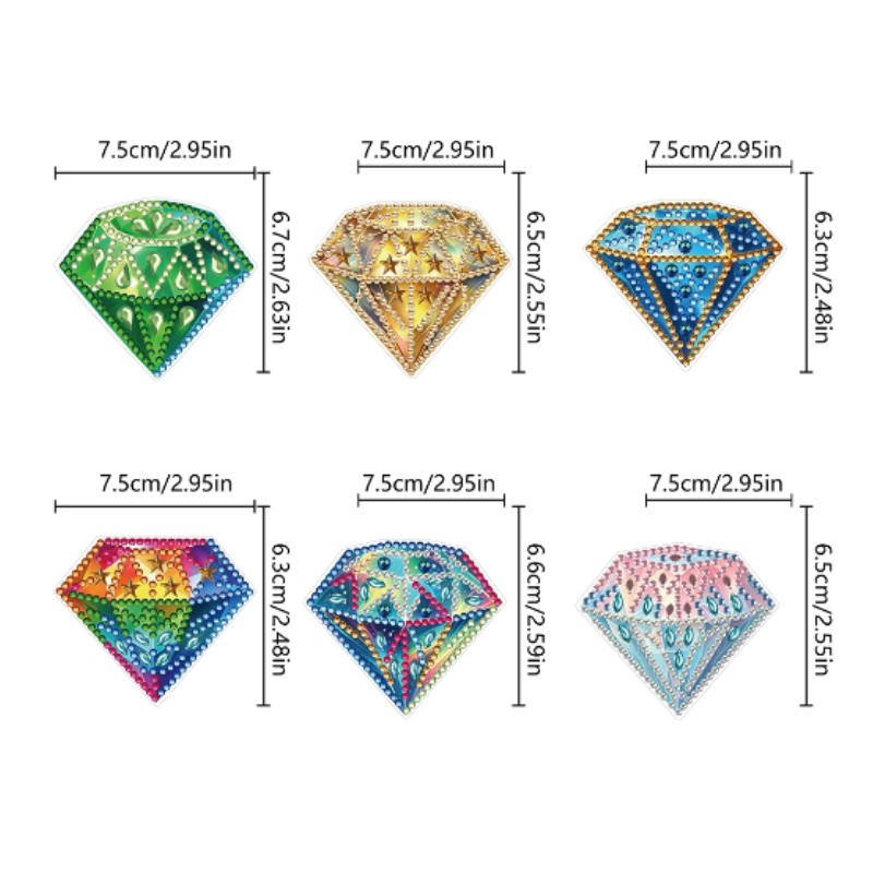 Diamond Painting Väggkrok Diamant 6-Pack
