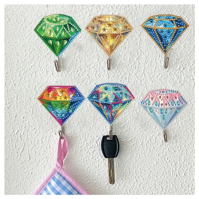 Diamond Painting Väggkrok Diamant 6-Pack