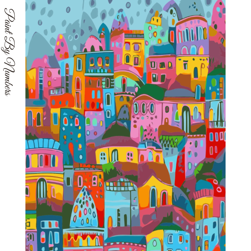 Paint By Numbers Color Houses 40x50