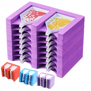 Diamond Painting Trågställ Med 16 Tråg Lila