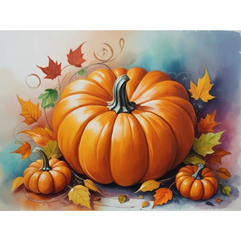 Diamanttavla Höstpumpa 40x50