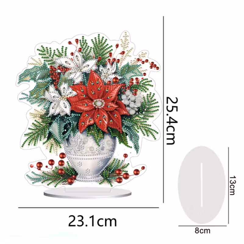 Diamond Painting Bordsdekoration Julblomma