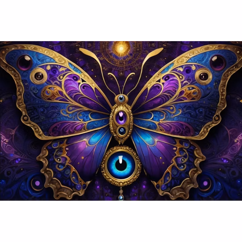 Diamanttavla Butterfly Nazar 40x50