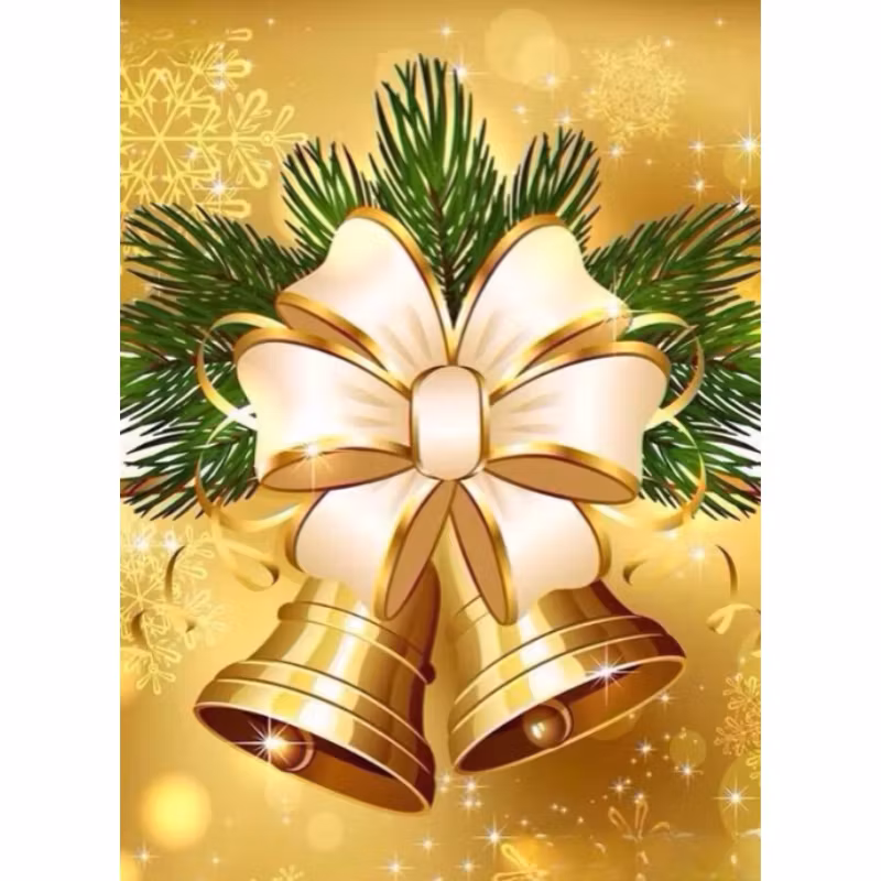Diamanttavla Christmas Bells 30x40