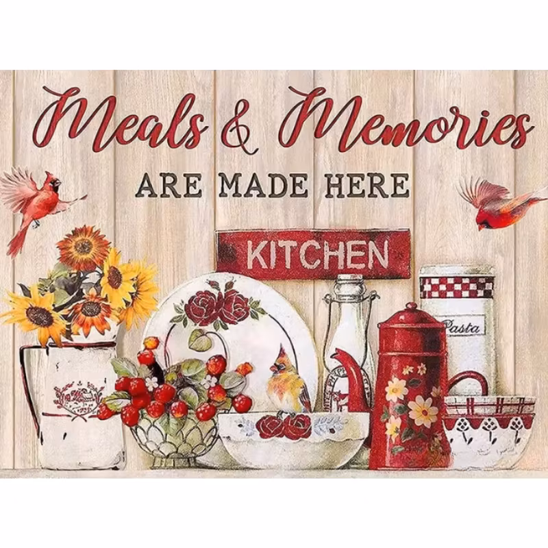 Diamanttavla Meals And Memories 50x70