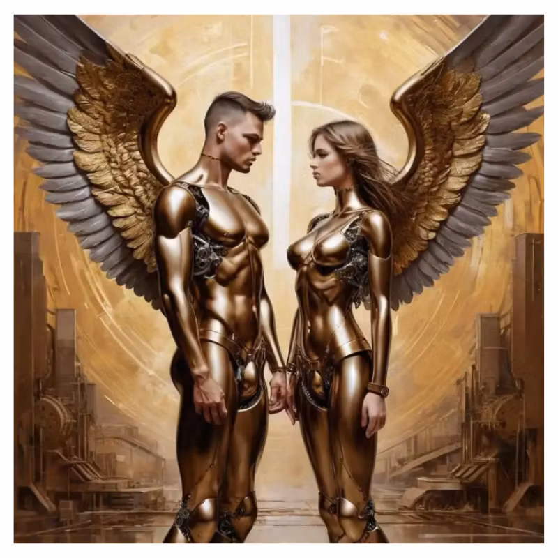 Diamanttavla Metallic Love 50x50