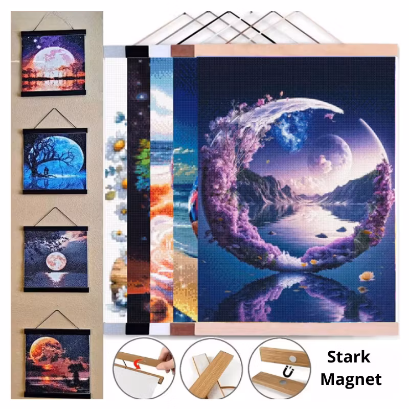 Diamond Painting Magnetram I Valnöt 31 cm