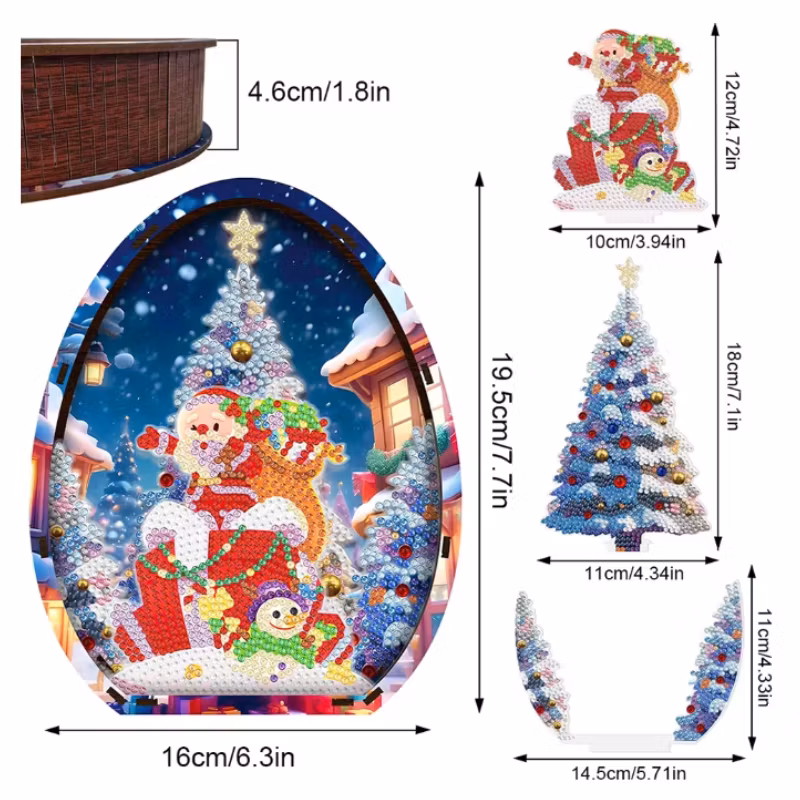 Diamond Painting Bordsdekoration 3D Tomte