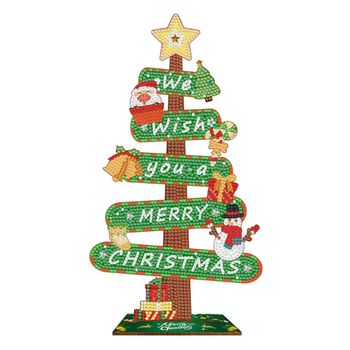 Diamond Painting Bordsdekoration Gran Merry Christmas
